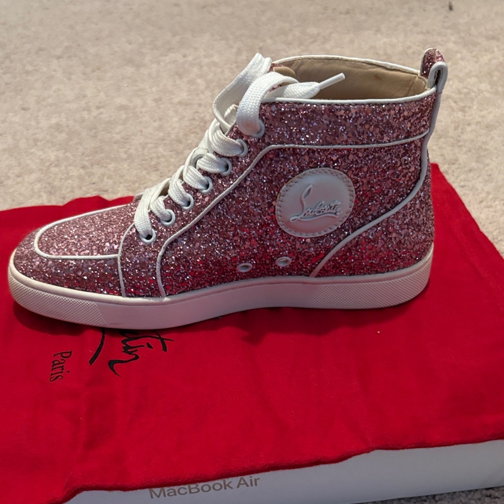 Christian Louboutin Glitter Pink High-Tops